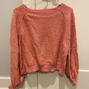 Pink free people sweater shirt/ sweater